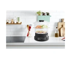 Garų puodas TEFAL | Maisto garintuvas | VC139810 | Juodas | 800 W | Talpa 6 L | Krepšelių skaičius 2