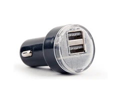Gembird „EnerGenie“ | 2 prievadų USB automobilinis įkroviklis | EG-U2C2A-CAR-02