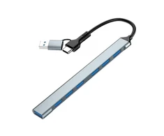 GEMBIRD 7 prievadų USB 3.2 (1 kartos) C tipo šakotuvas, SI