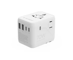 „Gembird“ universalus kelioninis maitinimo adapteris, 70 W | TPA-2A3C70-01-W