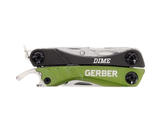 Gerber Outdoor Dime Micro Tool, Žalias Micro daugiafunkcis įrankis
