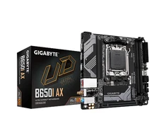 Pagrindinė plokštė „Gigabyte“ | B650I AX 1.0 | Procesorių šeima AMD | Procesoriaus lizdas AM5 | DDR5 DIMM | Palaikomos standžiojo disko sąsajos SATA, M.2 | SATA jungčių skaičius 2