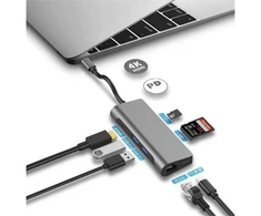 Gigabyte USB-C 7in1 Docking Station | Micro SD, RJ-45 (Ethernet), USB 3.0 A, USB-C, SD, HDMI, 3.5 mm | Ethernet LAN (RJ-45) jungtys 1 | HDMI jungtys quantity 1 | Garantija 24 mėn.