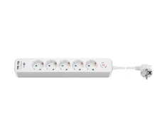 Goobay | 5 krypčių maitinimo juosta su jungikliu ir 2 USB jungtys 1,5 m | Lizdų kiekis 5