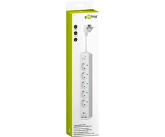 Goobay | 5 krypčių maitinimo juosta su jungikliu ir 2 USB jungtys 1,5 m | Lizdų kiekis 5