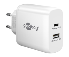 Goobay | USB-C PD dvigubas greitas įkroviklis (45 W) | 65412 | N/A