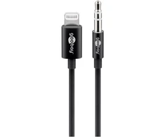 Goobay | 66805 Apple Lightning garso jungties laidas, (3,5 mm) | Apple Lightning vyriškas (8 kontaktų) | 3,5 mm moteriškas (3 kontaktų, stereofoninis)