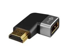 Goobay HDMI Angled Adapteris 270° Horizontal, 8K @ 60 Hz, Gold-Plated, Juodas/Sidabrinis | 72012
