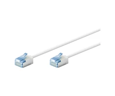 Goobay Gogobay 74326 Ultra-Flexible CAT 6A Komutacinis kabelis, Slim, U/FTP, 0,15 m, Baltas | Apskritu