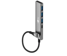 „Goobay Slim“ 4 prievadų USB šakotuvas, USB-C į USB-C/USB-A, 5 Gb/s | 76562