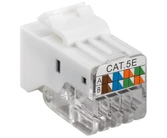 Goobay Gogobay 95739 Keystone modulis RJ45 CAT 5e, UTP, 100 MHz, baltas