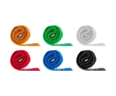 Goobay Cable management set with hook-and-loop fastener (17cm) 70350 mėlynas, žalias, oranžinis, red, juodas, baltas
