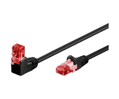 Goobay | Komutacinis kabelis | 51514 | RJ-45 | RJ-45 90°