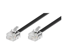 Goobay Modulinis telefono kabelis 50318 11/RJ14 vyr. (6P4C), RJ11/RJ14 vyr. (6P4C), 6 m, Juodas