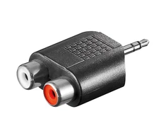 Goobay | RCA adapteris. AUX lizdas 3,5 mm vyriškas iki 2 stereo moteriškas | 11604