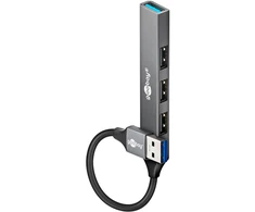 Goobay Slim 4 prievadų USB šakotuvas, USB-A į USB-A, 5 Gbit/s | 74456
