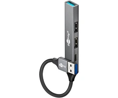 Goobay Slim 4 prievadų USB šakotuvas, USB-A į USB-C/USB-A, 5 Gbit/s | 74458