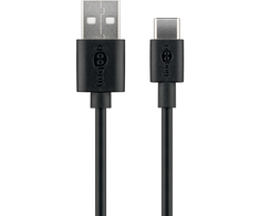 Goobay | USB-C įkrovimo ir sinchronizavimo laidas (USB-A > USB-C) | 59124 | USB-C kištukas | USB 2.0 kištukas (A tipas)