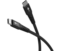 Goobay | USB-C Supersoft Textile Cable with Metal Plugs, 1 m