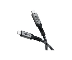 Goobay | USB-C Cable with Textile Sheath, USB4, 240 W, 40 Gbit/s, Power Delivery, 1.5 m