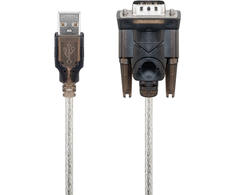 „Goobay“ | USB nuoseklusis RS-232 keitiklis, permatomas | 68875 | USB 2.0 kištukas (A tipo) | D-SUB/RS-232 kištukas (9 kontaktų)