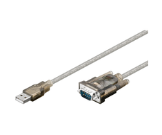 „Goobay“ | USB nuoseklusis RS-232 keitiklis, permatomas | 68875 | USB 2.0 kištukas (A tipo) | D-SUB/RS-232 kištukas (9 kontaktų)