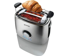 Gorenje | Skrudintuvas | T1000E | Galia 1000 W | Lizdų skaičius 2 | Korpuso medžiaga Metalas | Nerūdijantis plienas
