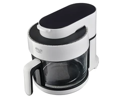 Gruzdintuvė Adler Air Fryer Orkaitė su stikliniu dubeniu | AD 6316 | Galia 1200 W | Talpa 3 L | Konvekcija | Baltas/Juodas