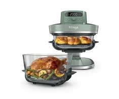 Gruzdintuvė NINJA 5-in-1 XL Glass Air Fryer | AS090EUGN Crispi Pro | Power 2050 W | Capacity 5.7 L | Moss Žalias