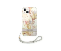Dėklas GUESS kietas gėlių dirželis GUOHCP14MHFLSU galinis dangtelis, Apple, iPhone 14 Plus, Violetinė, 6,7 "