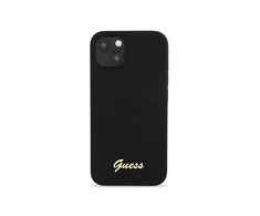 Dėklas GUESS Hardcase Script Gold Logo Back Cover, Apple, iPhone 13, Juodas, 6.1 "