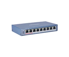 Šakotuvas Hikvision | 8 prievadų Gigabit jungiklis | DS-3E0109P-E(C) | Nevaldomas | Darbalaukis | PoE/Poe+ jungtys kiekis 8