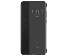 Dėklas Smart View Flip dangtelis, skirtas Huawei P40 (Juodas)