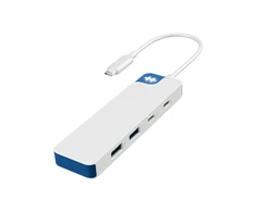 Targus Hyper HyperDrive Flex 4 Port USB-C Combo Hub, Baltas/Mėlyna | HD5200BUGL