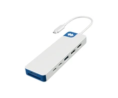 Targus „Hyper HyperDrive Flex“ 9 prievadų dviguba 4K HDMI jungtis, Baltas/Mėlyna | HD4103BUGL | HDMI jungčių kiekis: 2