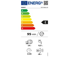 INDESIT Indaplovė | D2F HD624 AS | Free standing | Plotis 60 cm | Number of place settings 14 | Number of programs 9 | Energy efficiency class E | Ekranas | Sidabrinis