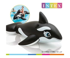 Intex Lil' Whale Ride On Swimming Board Juodas/Baltas