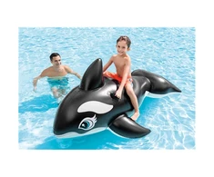 Intex Lil' Whale Ride On Swimming Board Juodas/Baltas