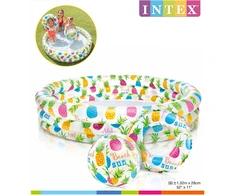 Intex Pineapple purslų baseino rinkinys 59469NP Pripučiamas, daugiaspalvis