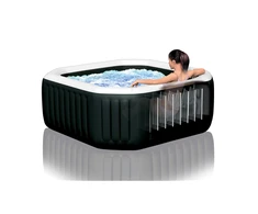 Intex PureSPA Jet and Bubble Deluxe baseino komplektas Juodas, 201x201x71 cm