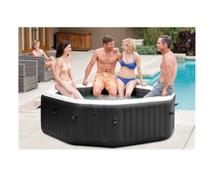 Intex PureSPA Jet and Bubble Deluxe baseino komplektas Juodas, 201x201x71 cm