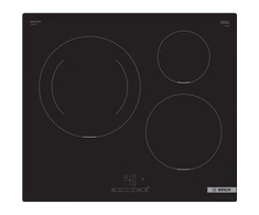 Bosch | PUJ611BB5E | Indukcija | Degiklių / virimo zonų skaičius 3 | Palieskite | Laikmatis | Juodas