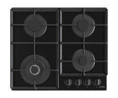 Gorenje | Kaitlentė | GTW641EB | Dujos ant stiklo | Degiklių / virimo zonų skaičius 4 | Sukamosios rankenėlės | Juodas
