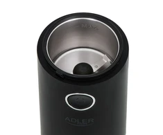 Kavamalė Adler | Kavos malūnėlis | AD4446bs | 150 W | Kavos pupelių talpa 75 g | Dangčio apsauginis jungiklis | Juodas