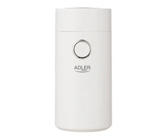 Kavamalė Adler | Kavos malūnėlis | AD4446wg | 150 W | Kavos pupelių talpa 75 g | Dangčio apsauginis jungiklis | Baltas