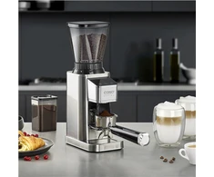 Kavamalė Caso kavos malūnėlis | Barista Chef Inox | 150 W | Kavos pupelių talpa 250 g | Puodelių skaičius 12 vnt(s) | Nerūdijantis plienas