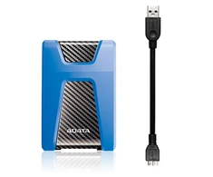 Kietasis išorinis diskas Adata HD650 2TB 2.5", USB 3.1 (suderinama su USB 2.0), Mėlynas