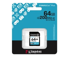 Atminties kortelė Kingston | Canvas Go! Plus | 64 GB | SD | Flash atminties klasė Class 10, UHS-I, U3, V30