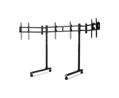 Laikiklis Next Level Racing Floor stand | Round Tube Freestanding Single Monitorius Stand | Up to 3x43 " | Height adjustment, Tilt | Maximum weight (capacity) 50 kg | Juodas