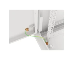 LANBERG sieninė spintelė 19 colių 6U 600x450 plieninės durys pilkas flat pack